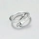 thumbnail image 2 of Anillo Abrazo Plata real Sterlina 925 abrazo amor/ 10, 2 of 5