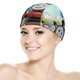 thumbnail image 5 of Thomas Gorro de Natación de Licra, Gorro de Baño de Tela Cómoda, Gorro Elástico Antideslizante para Hombres, Mujeres y Niños, 5 of 6