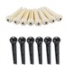 thumbnail image 3 of Pines de puente para guitarra Jinlop 24 uds marfil y negro, 3 of 9