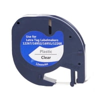 Lumipets - Cinta Tipo Letratag Para Rotuladora Dymo 12Mm X 4M | Transparente 16952