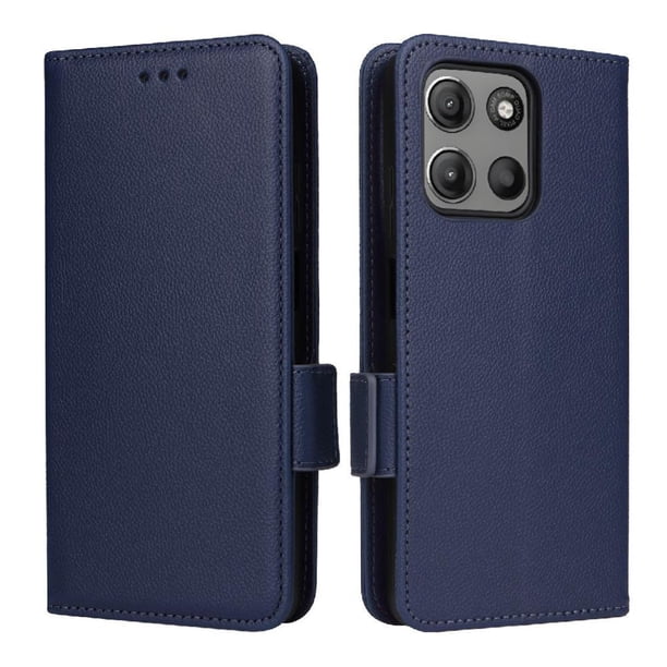 Funda Cartera para Motorola Moto G15 Power Tapa Flip con Ranuras y Soporte Azul