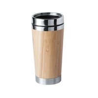 Importclick - Vaso Mug Tapa Acero Bambú Ariston 500 Ml