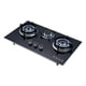 thumbnail image 1 of Cocina Encimera A Gas Placa Vidrio Templado 3 Platos Con Chi, 1 of 2