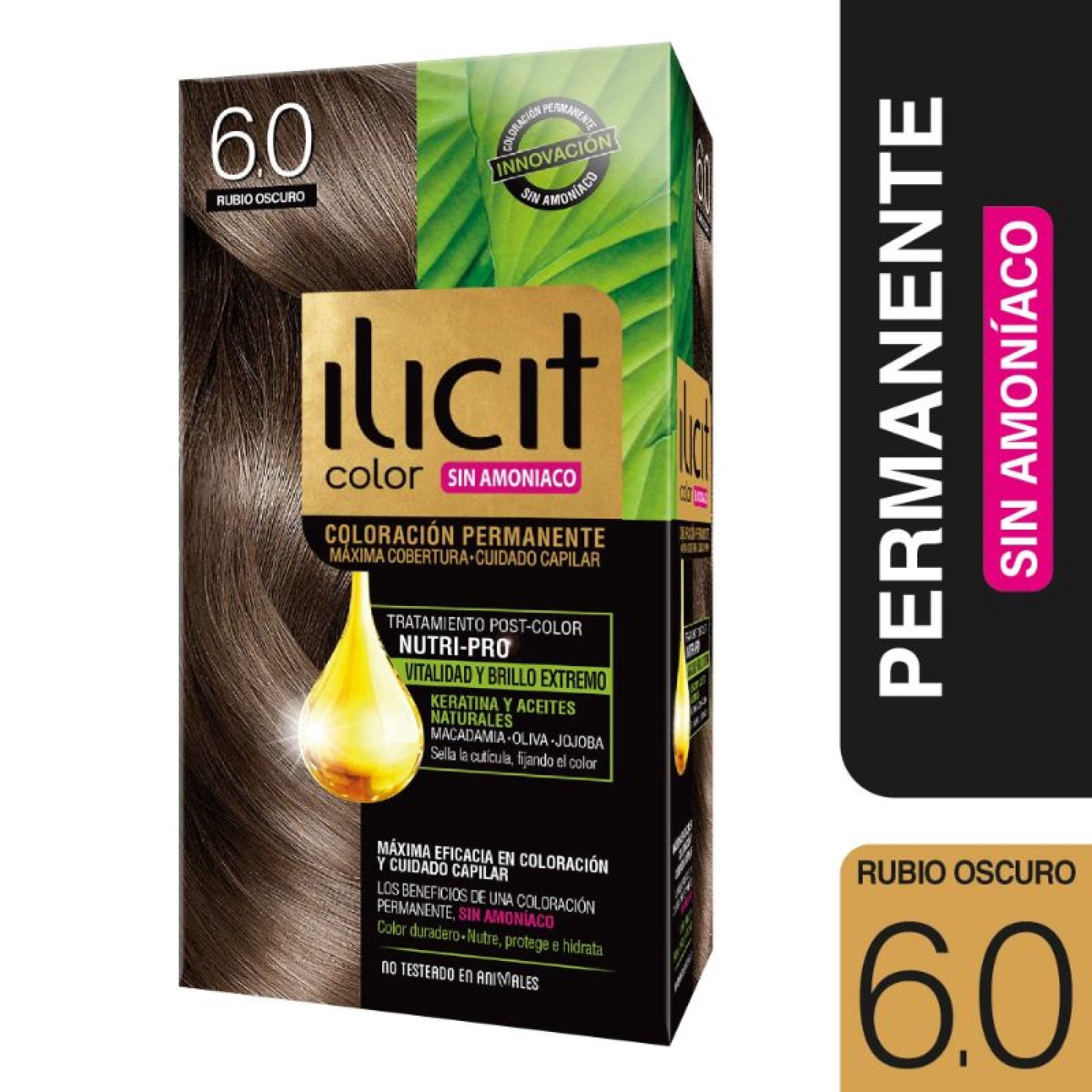 Coloración Ilicit Permanente Sin Amoníaco 6.0 Rubio Oscuro