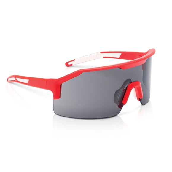 Gafas de seguridad Jackson Safety Maxview+ con marco rojo y lentes ahumadas