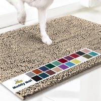 Felpudo Para Perros Muddy Mat® De Microfibra Superabsorbente, Color Beige