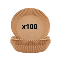 Importclick - Pack 100 Papeles Circular Freidora Air Fryer Forro Antihaderente