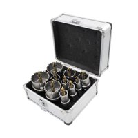 Ioensy - Juego De Brocas Con Caja De Almacenamiento, Kit De Sierra De Carburo Para Madera Y Latón