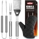 thumbnail image 1 of Juego de utensilios para asar GRILLART, 3 piezas, herramientas para barbacoa con guante aislante, 1 of 7