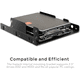 thumbnail image 4 of Kit adaptador de bahía de unidad de 2,5" a 3,5", bandeja conversora, soporte de montaje para HDD/SSD, cable de extensión de alimentación divisor, 2 conectores IDE macho de 4 pines a 2 conectores SATA, 4 of 8