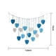thumbnail image 2 of Guirnalda de macramé para colgar en la pared, estilo bohemio, para dormitorio, hecha a mano, 120 cm, 16 hojas (azul), 2 of 6