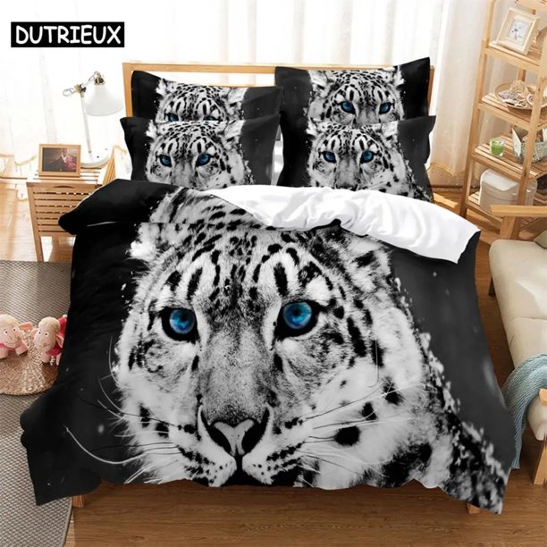 Tiger Bedding 3-piece Digital PrintingPlain Weave Craft For North America And Europe Bedding Set
