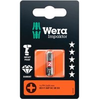 Wera - Punta Phillip Ph2 X 25 Mm Impacto Y Punta Diamante