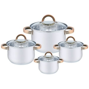 Haus Roland - Set Baterías 8 Piezas Acero Inoxidable Berlín Gris