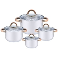 Haus Roland - Set Baterías 8 Piezas Acero Inoxidable Berlín Gris