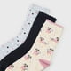 thumbnail image 2 of Calcetines Mujer Tripack Largos Gris/Negro/Rosa Corona, 2 of 4