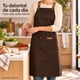 thumbnail image 1 of Delantal de Cocina Color Café con Bolsillo Frontal, 1 of 7