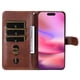 thumbnail image 5 of Funda con Cremallera para iPhone 16 Plus, Carcasa Cartera de Cuero PU con Soporte y Tarjetero, 5 of 6