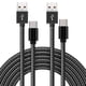 thumbnail image 1 of FWCLO Cable de carga USB-A a USB-C de 3 m, paquete de 2, para PS5 y iPhone, 1 of 8
