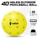 thumbnail image 3 of Pelotas de pickleball Srikel, paquete de 12, para exterior, 40 orificios, duraderas, amarillas, 3 of 9