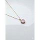 thumbnail image 1 of Cadena Corazón Rosado con Circones Acero Inoxidable, 1 of 2
