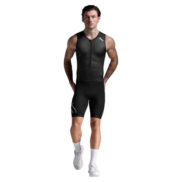 Leotardo 2XU Core Trisuit - Negro/Blanco Talla Media