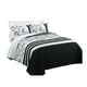 thumbnail image 2 of Cubrecama Sherpa 2 Plazas - Blanco Negro Rosas M950, 2 of 3