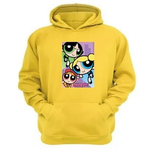 Genérico - Polerón Canguro Niñas Superpoderes Amarillo Talla M Unisex
