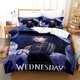 thumbnail image 1 of Wednesday-Addams 3 PCS Comforter Set with 2 Pillowcases,Wednesday-Addams Bedding Set Sheet Set for Kids Adults,All Season Lightweight, 1 of 5