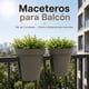 thumbnail image 3 of Set 2 Maceteros Colgante Para Balcon Terraza Jardin Plastico cafe, 3 of 9