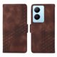 thumbnail image 1 of Carcasa FOXDOCK Vivo V29 Lite de cuero PU, diseño acolchado clásico, protección contra caídas y rayones, 1 of 5