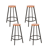 Klik Muebles - Pack De 4 Pisos Taburete De Bar Elipse Industrial