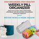 thumbnail image 4 of Organizador de Pastillas MEDca de 7 Días AM/PM, Estuche Portátil, Colores Arcoíris, 4 of 9
