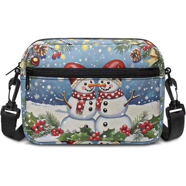 Bolso bandolera pequeño hombro mujer Halloween Navidad cámara mano monedero cremallera bolsillo móvil