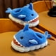 thumbnail image 2 of Pantuflas Niños De Felpa, Diseño De Tuburón, Anime, Kawaii Color Azul Talla 32-33, 2 of 3