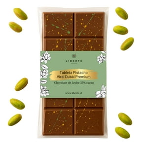 Liberté Chocolat - Tableta Viral De Dubái Chocolate Leche - Pistacho Habibi