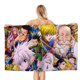 thumbnail image 1 of Hunter × Hunter Toalla de playa de secado rápido con diseño temático, regalo para mujeres y niñas, ideal para cumpleaños, fans, amantes de la música, uso en la playa o al aire libre, 78 × 160 cm, 1 of 6
