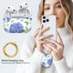 thumbnail image 2 of Estuche DHILKCY para AirPods Pro 3 con flores azules y llavero, 2 of 6