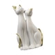 thumbnail image 2 of Pareja Gato Estatuas Animales Escultura Escritorio Kitty Figuras Resina Figuras Blanco, 2 of 3