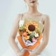 thumbnail image 3 of Ramo De Flores A Crochet Con Girasol Margaritas Bouquet - color naranja. Regalos florales tejidos a mano, 3 of 5