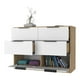 thumbnail image 4 of Comoda 4 Cajones 2 Puertas Fm-003c - Cafe Claro Y Blanco, 4 of 7