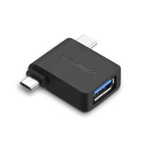 Adaptador Otg Micro Usb + Usb-C A Usb 3.0 A Ugreen