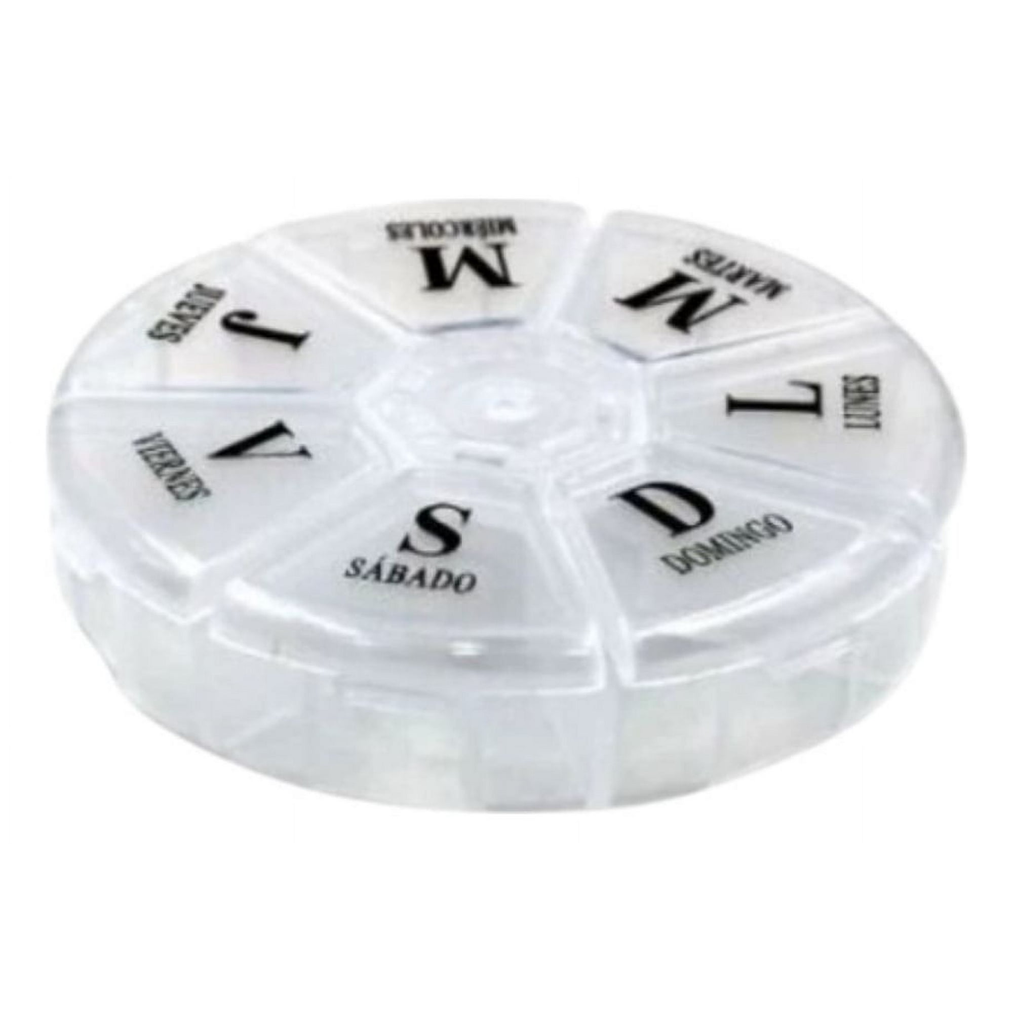 Genérico - Set 6 Pastillero Redondo Organizador Semanal Portatil Lau