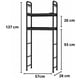 thumbnail image 3 of Estante Mueble Organizador De Baño 2 Niveles Repisa negro, 3 of 5