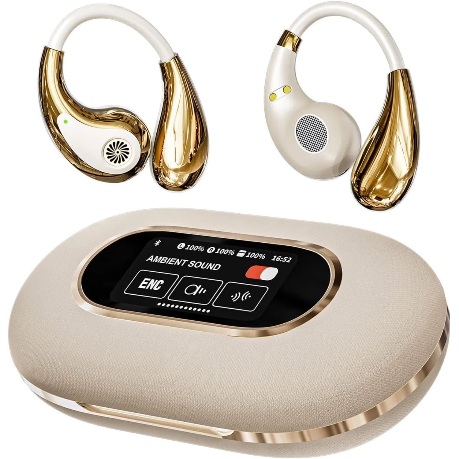 Aaronmei Auriculares Inalámbricos Deportivos Ows Albaricoque