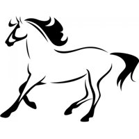 Rienda Libre Graphics - Decomural Running Horse Farm Animals Ws-17650