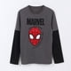 thumbnail image 1 of Polera Doble Manga Niño Spiderman Face Gris Marvel, 1 of 4