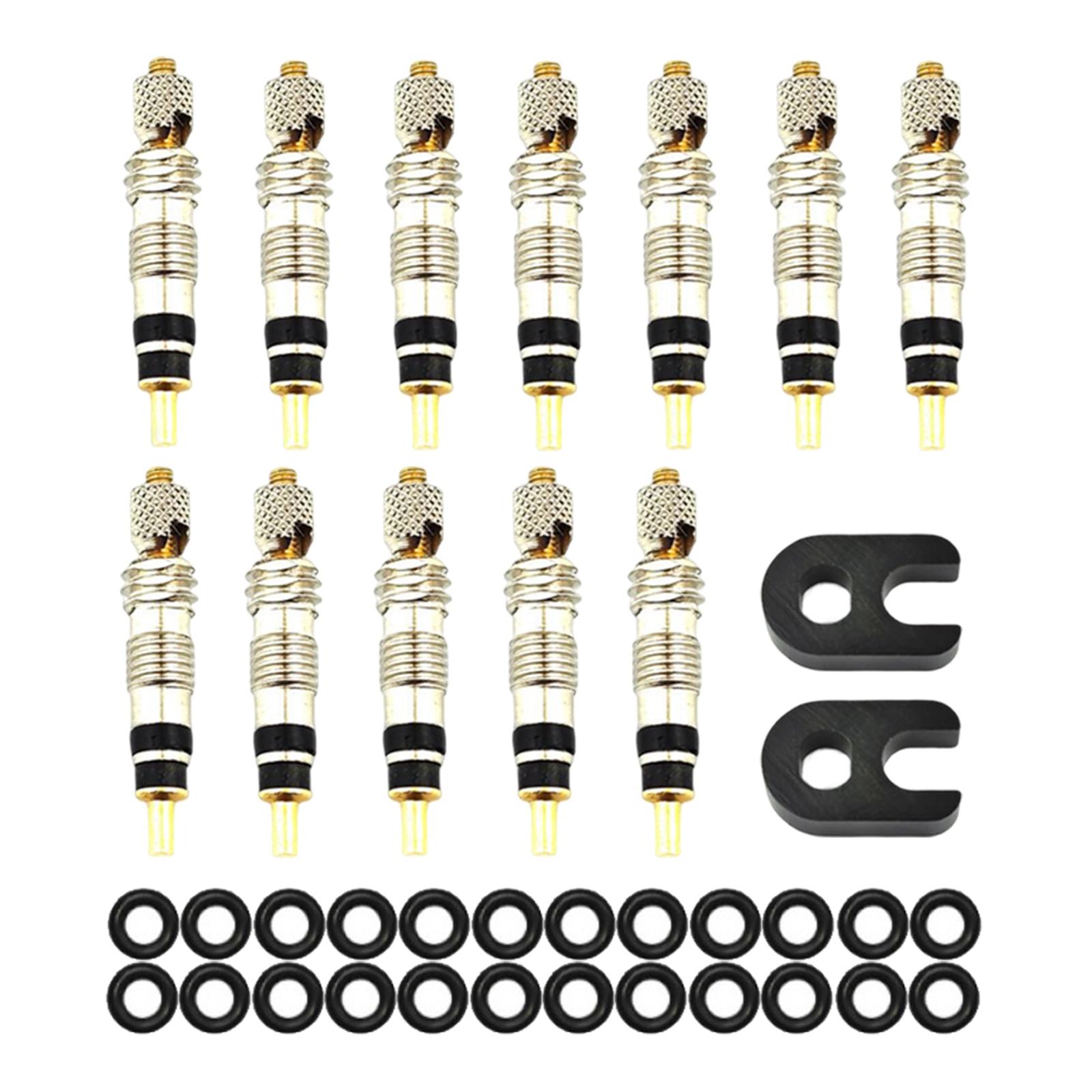 Magideal - Adaptador De Reparación De Núcleo De Válvula Presta, Removedor Ligero, Extracción Universal De Latón Francés, Herramienta De Repuesto, Para , , Negro 12 Piezas