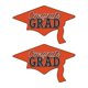 thumbnail image 1 of Gorra de graduación recortada Beistle Orange Congrats Grad x2, 1 of 7