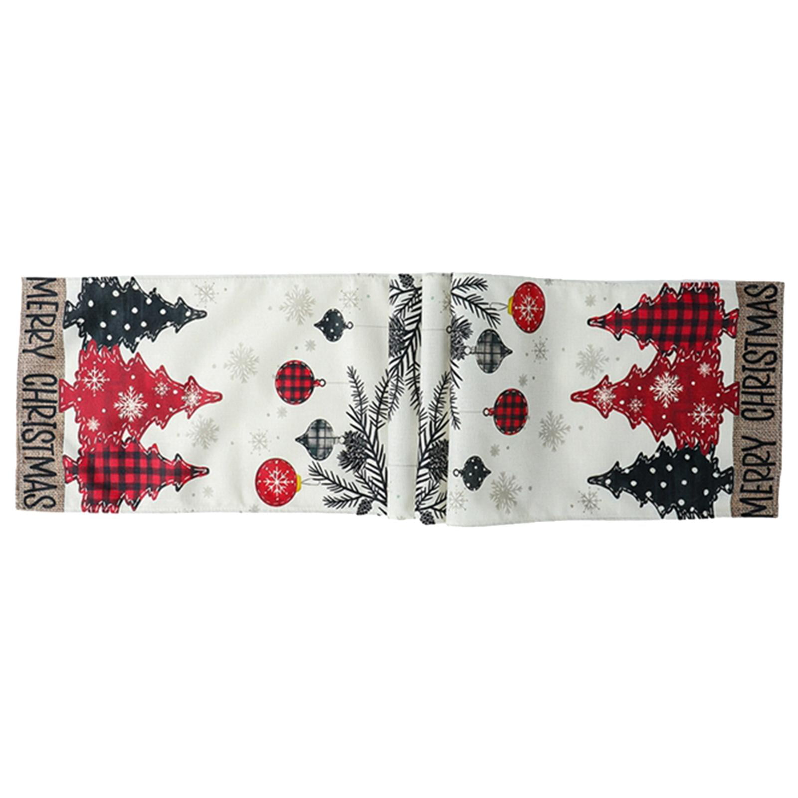 Magideal - De Mesa Navideño, Mantel Individual Reutilizable, Bufanda Decorativa Para Tocador, Decoración De Mesa De Comedor Para Aparadores De Estilo 33cm X 90cm